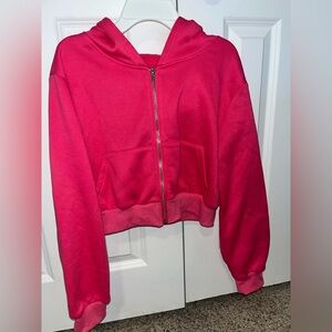 Hot Pink zip up Size S